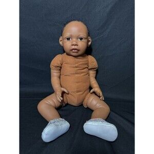 Paradise Galleries Girl Reborn Lifelike Baby Doll African American 21"